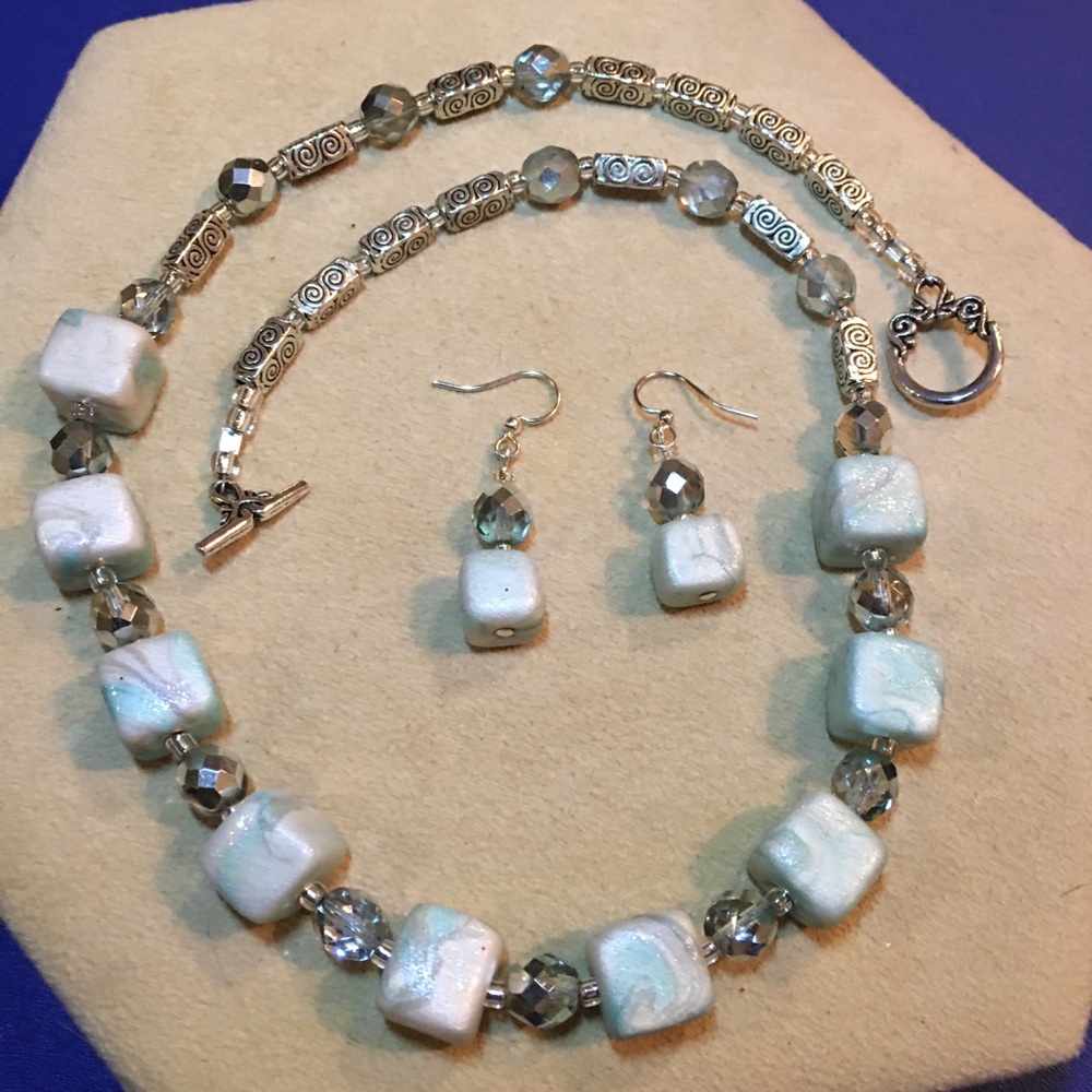 Beaded Necklace and Earrings set